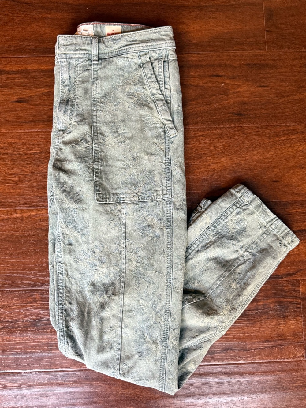 Anthropologie The Wanderer Burnout Print Denim size 27 - Picture 5 of 6